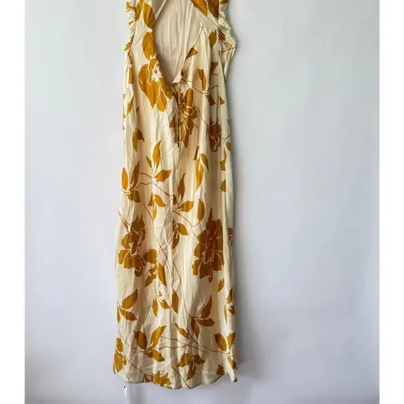 Reformation Womens Anaiis Silk Maxi Dress Maracuya Floral Size 12 NWT